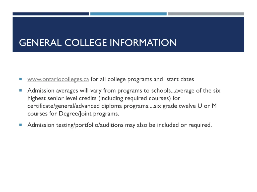 general college information