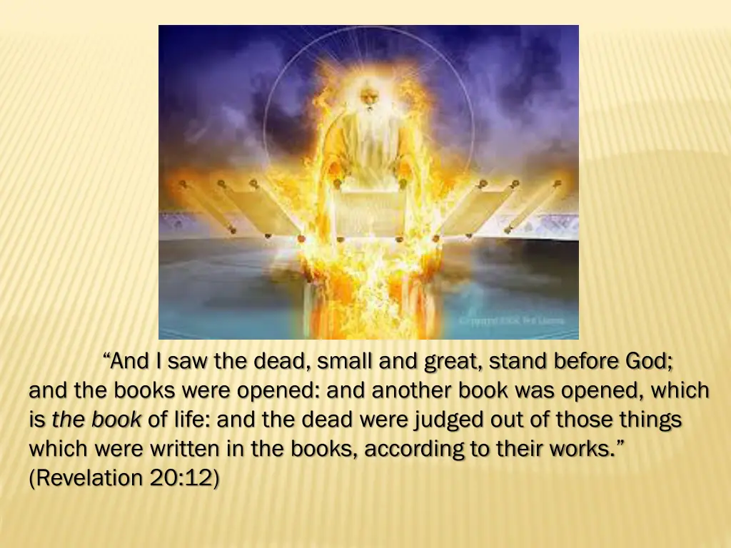 and i saw the dead small and great stand before