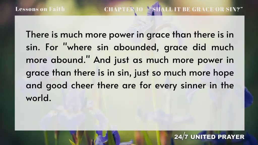 lessons on faith 7