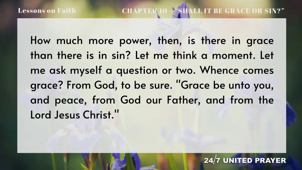 lessons on faith 8