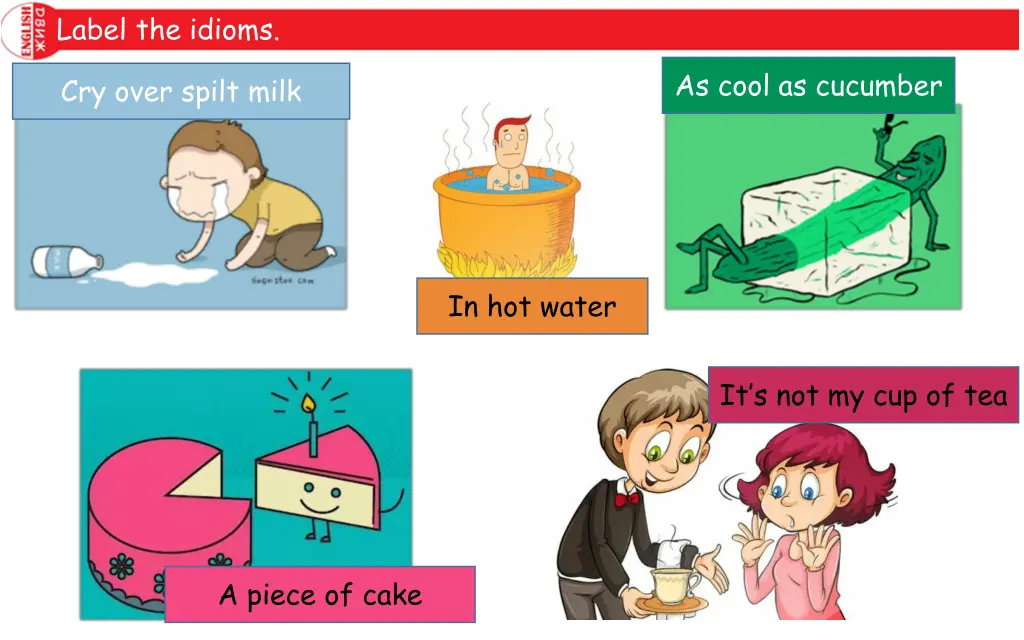 label the idioms