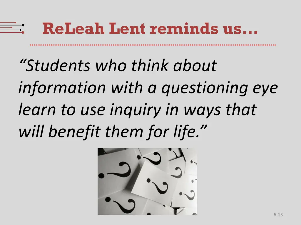 releah lent reminds us