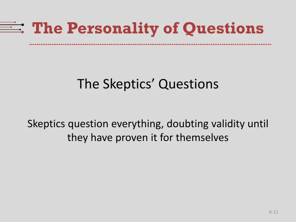 the personality of questions 3