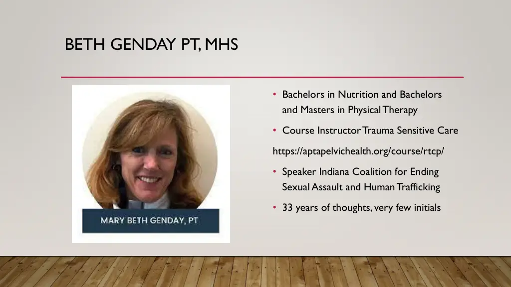 beth genday pt mhs