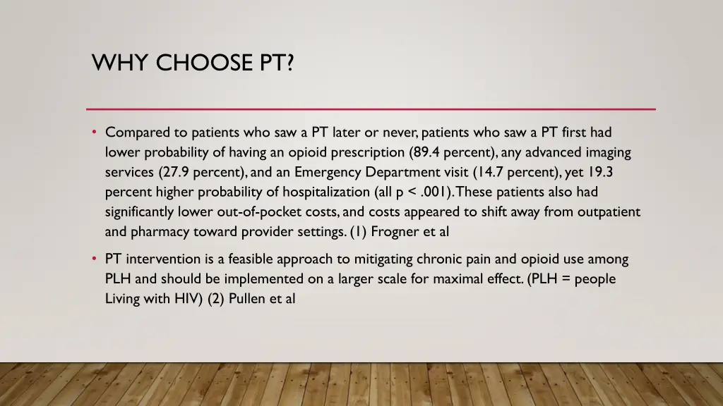 why choose pt