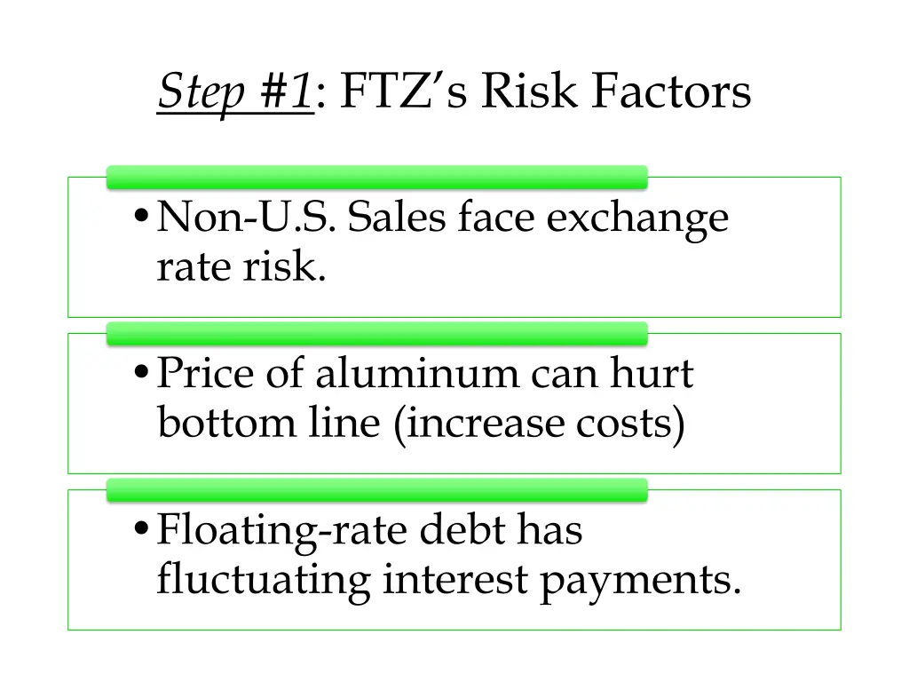 step 1 ftz s risk factors