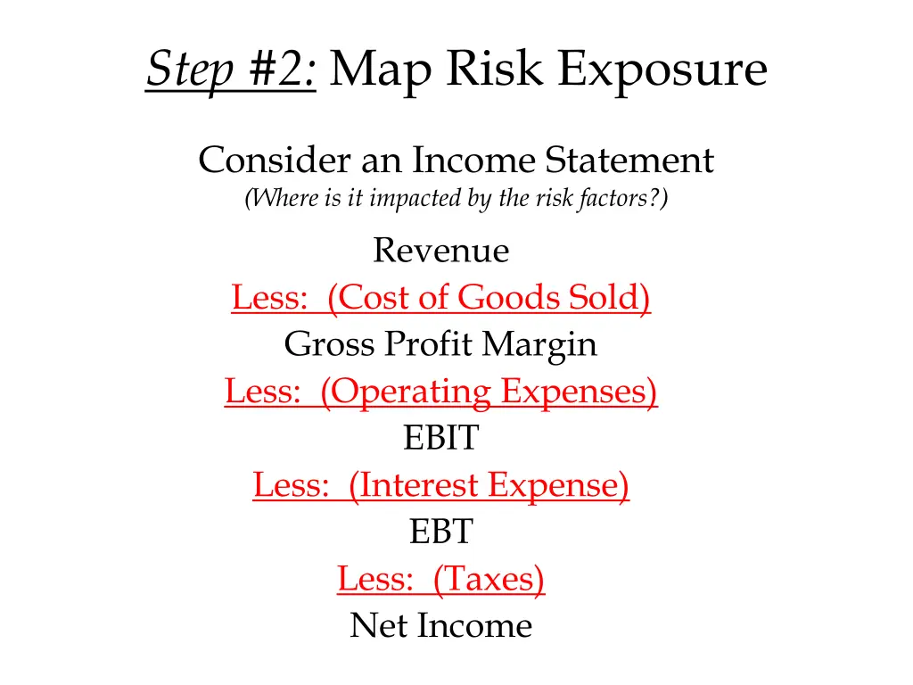 step 2 map risk exposure
