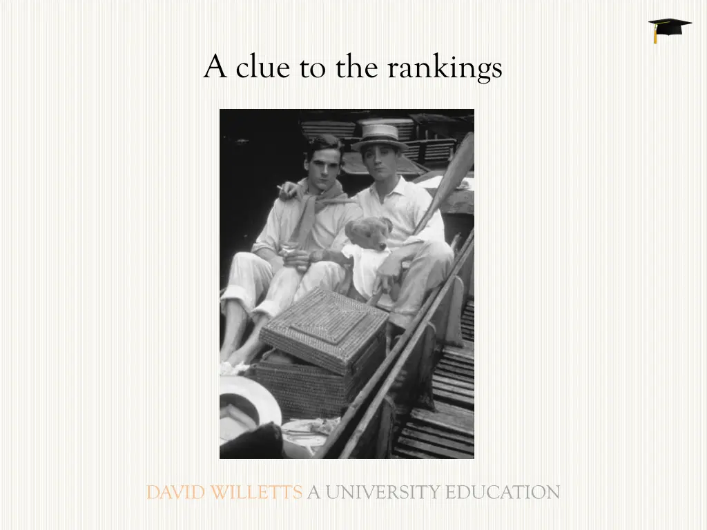a clue to the rankings