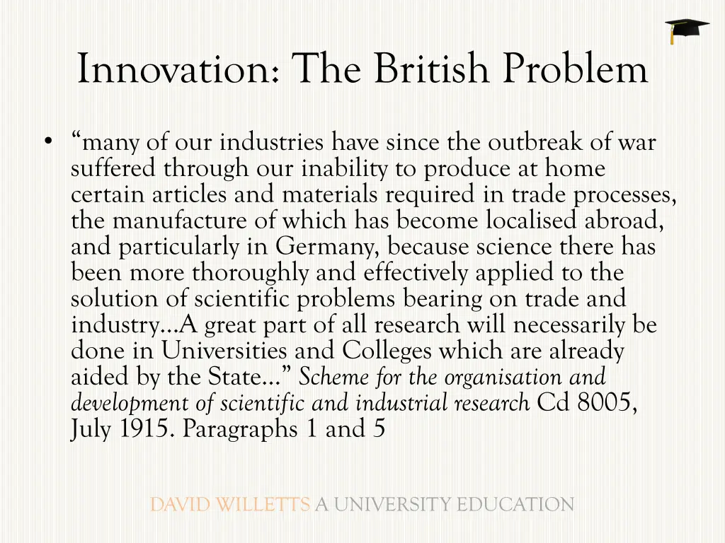 innovation the british problem