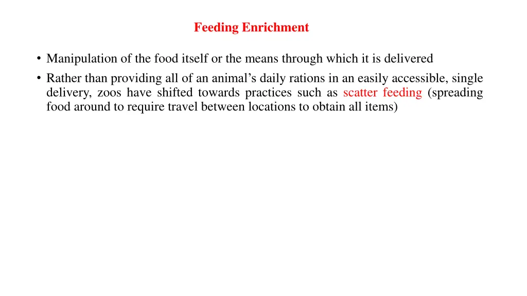 feeding enrichment