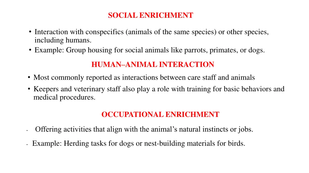 social enrichment