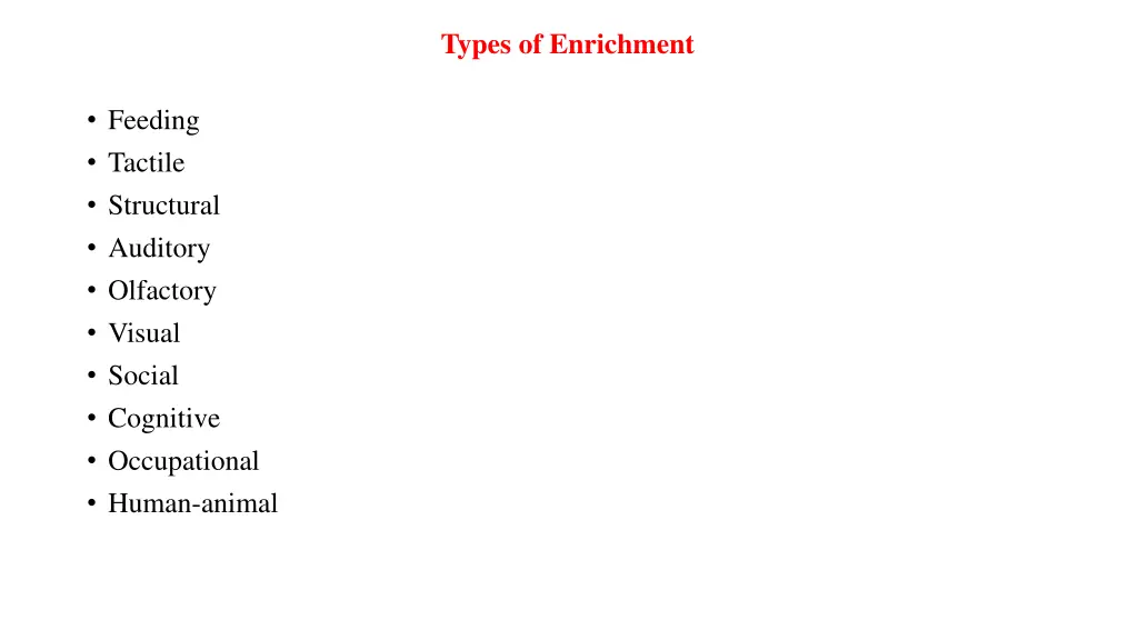 types of enrichment