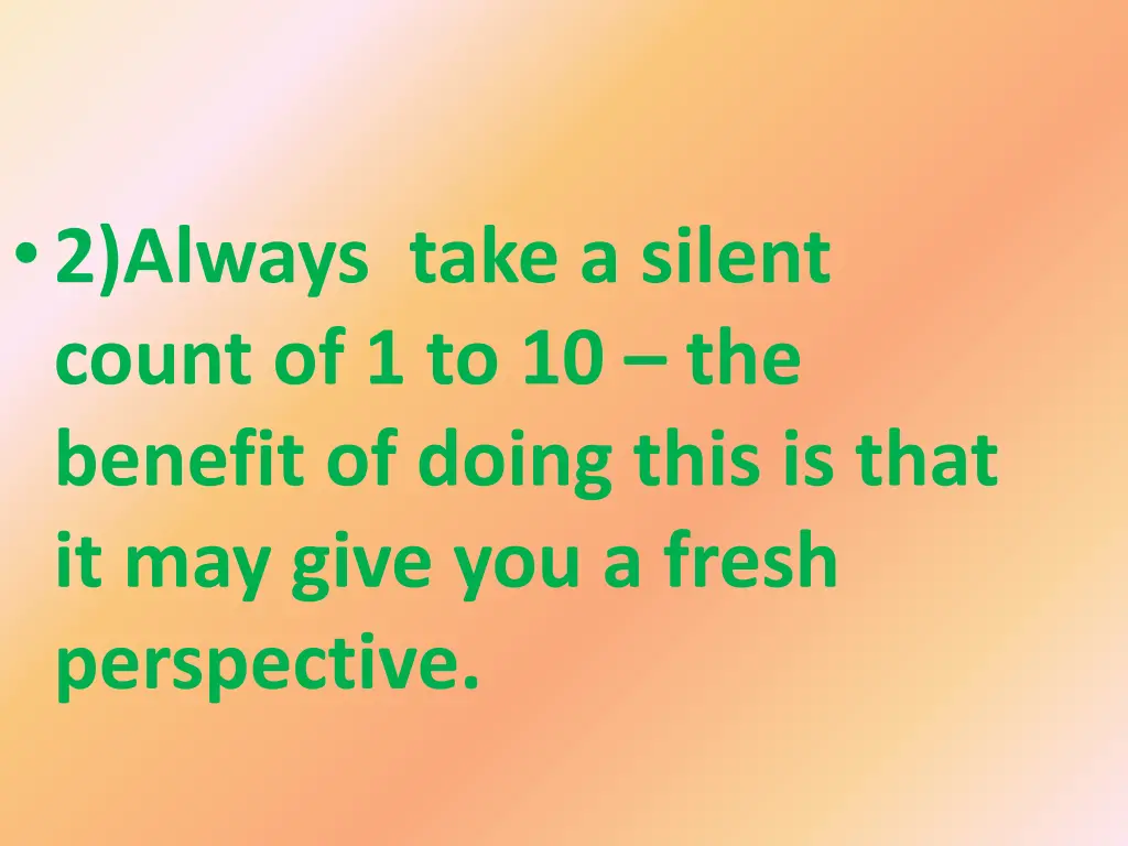 2 always take a silent count