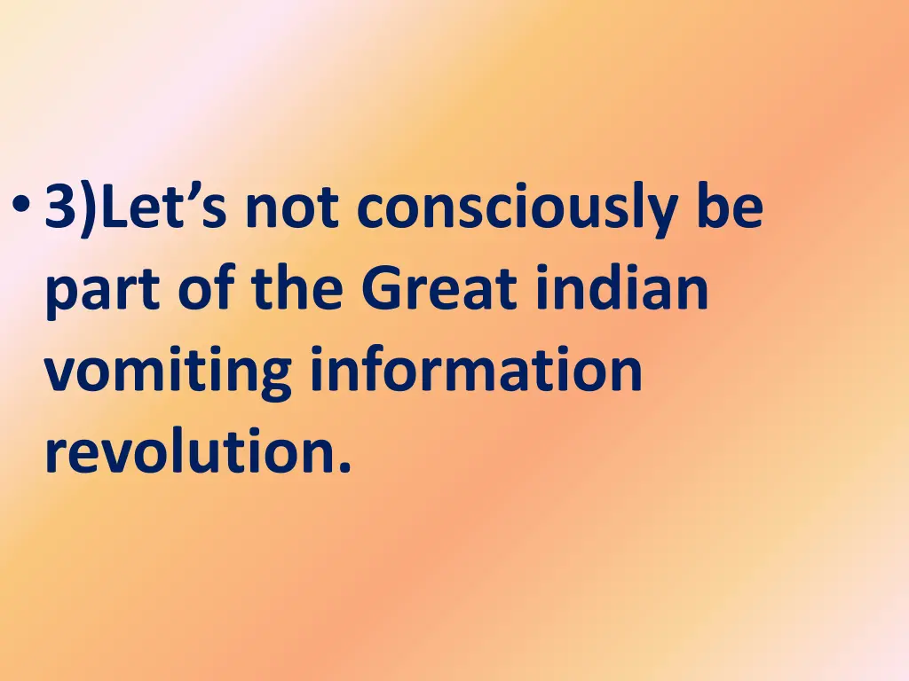 3 let s not consciously be part of the great