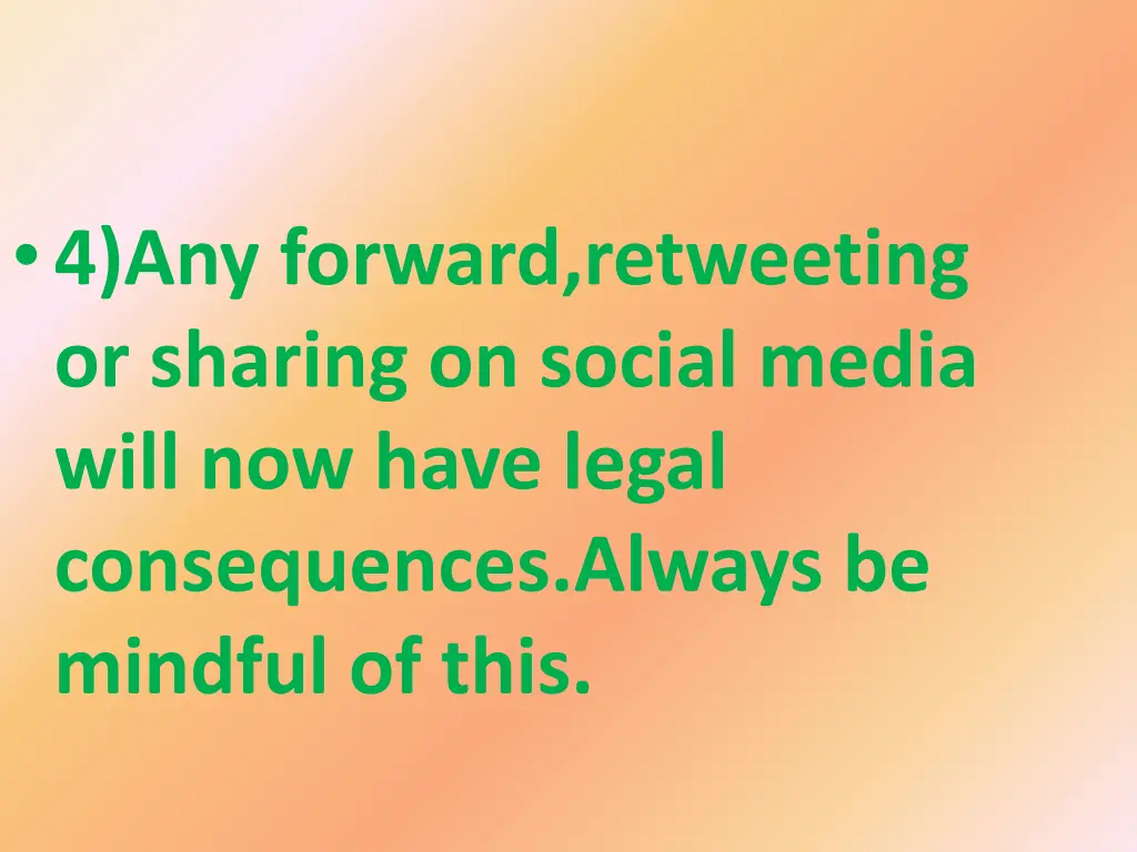 4 any forward retweeting or sharing on social