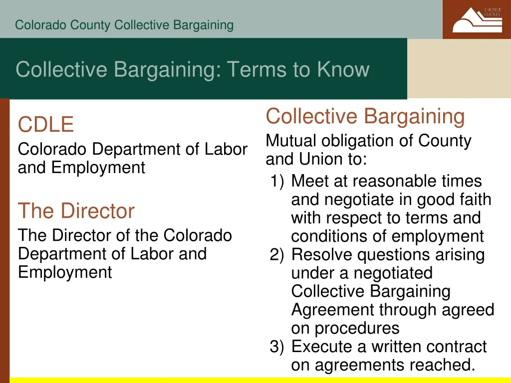 colorado county collective bargaining 2