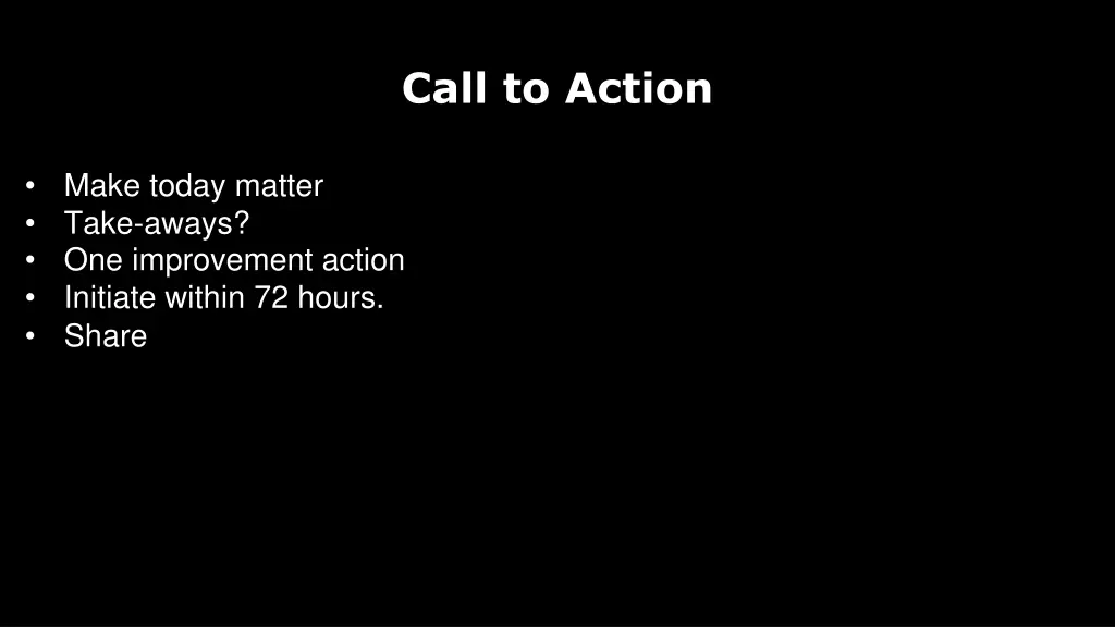 call to action