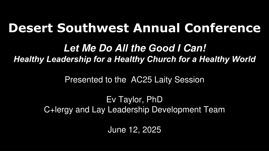 desert southwest annual conference