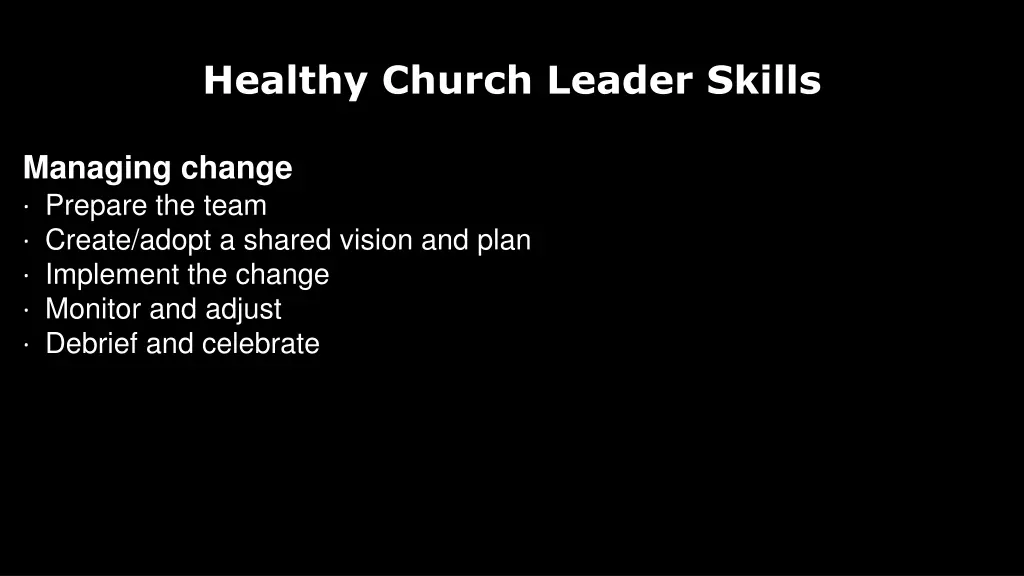 healthy church leader skills 2