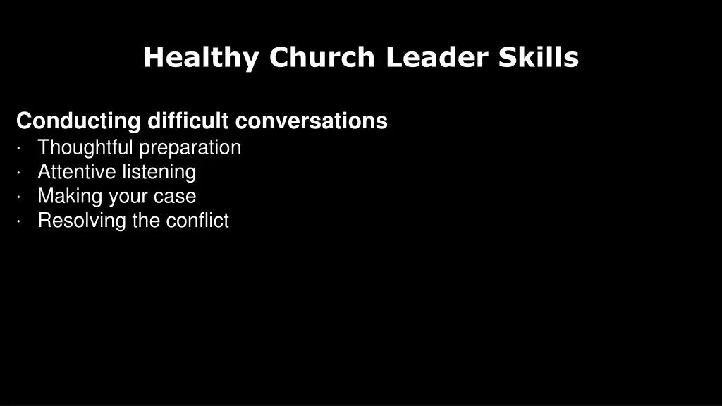 healthy church leader skills 3