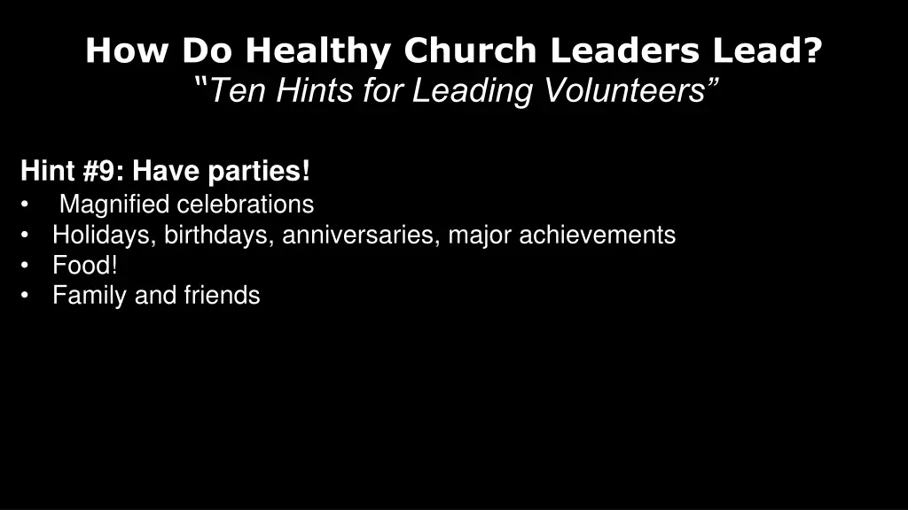 how do healthy church leaders lead ten hints 8