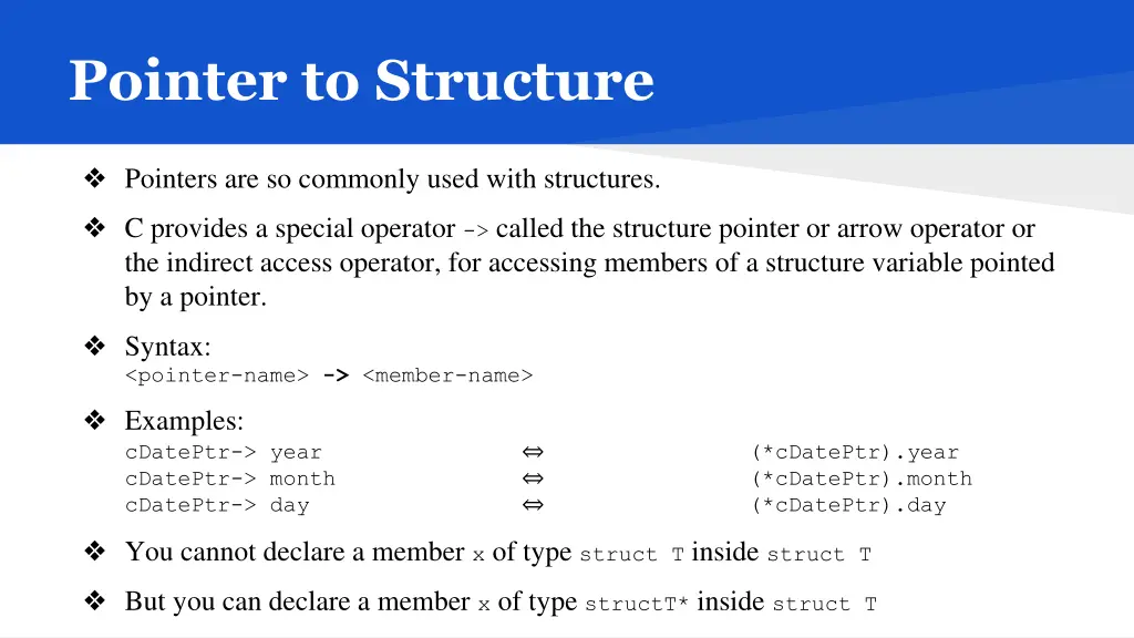 pointer to structure 1