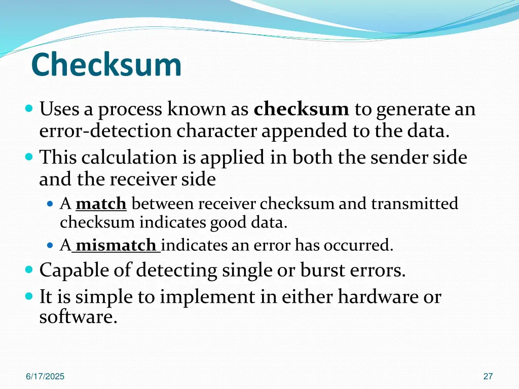 checksum