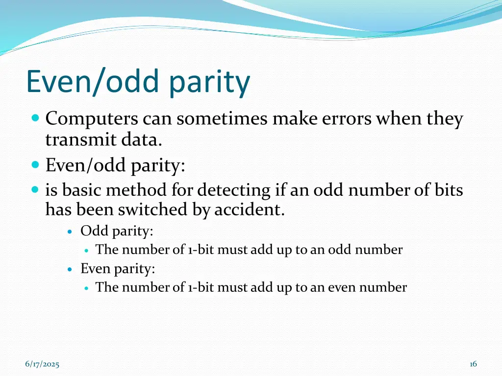 even odd parity computers can sometimes make