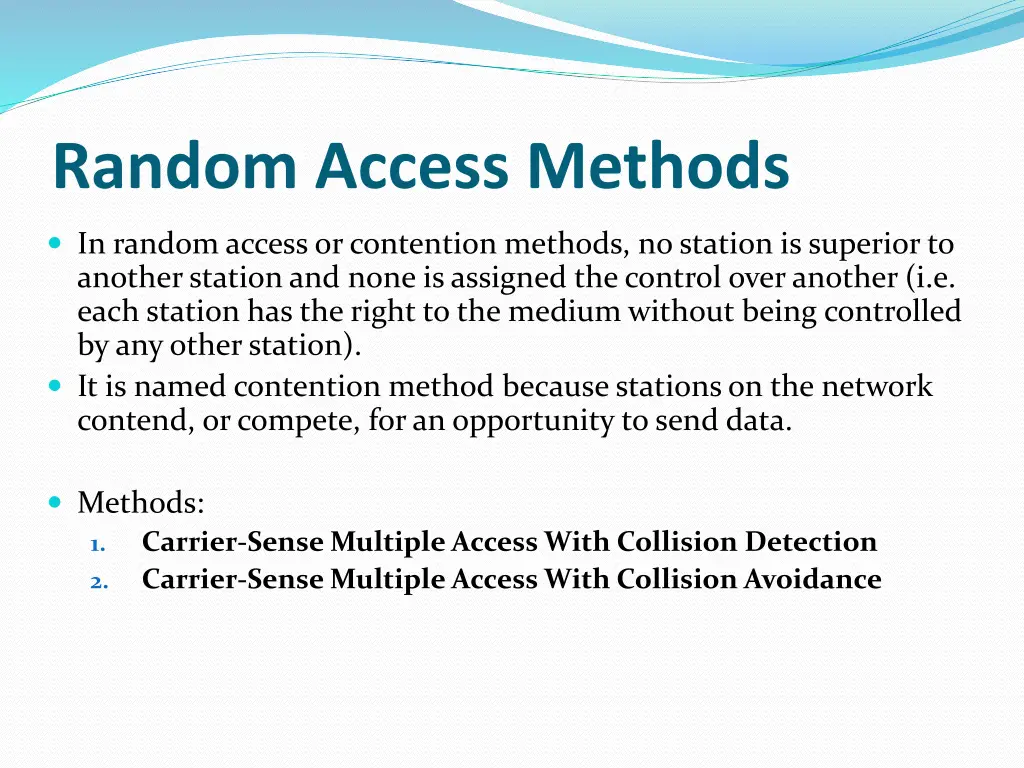 random access methods