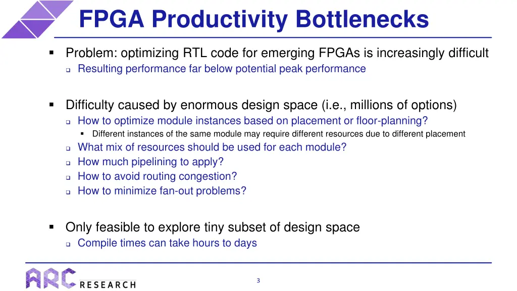 fpga productivity bottlenecks