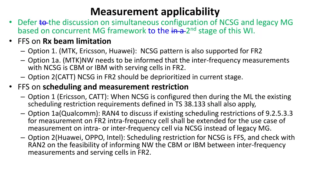 measurement applicability