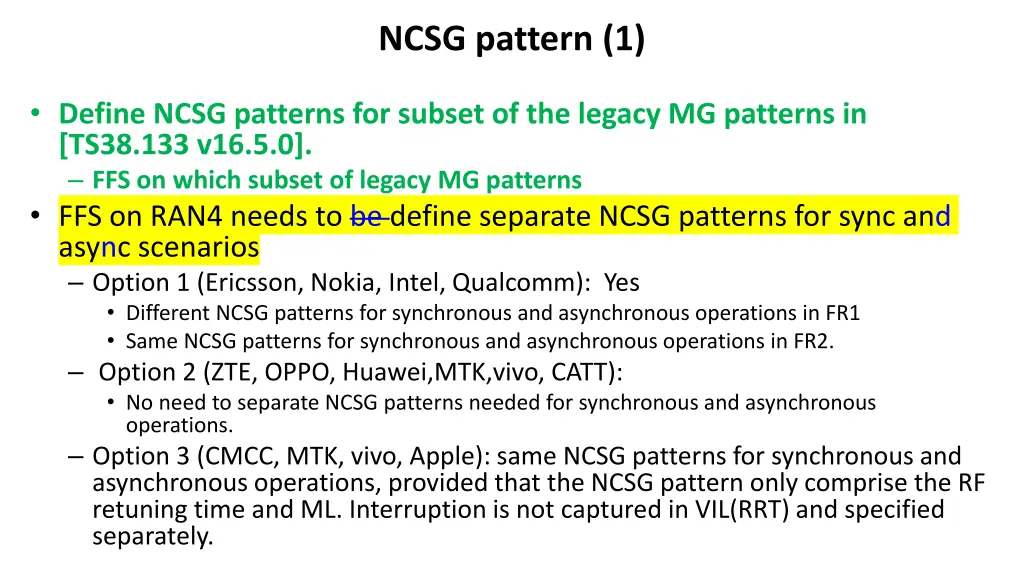 ncsg pattern 1