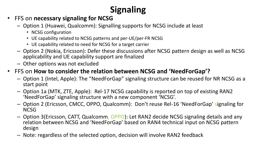 signaling