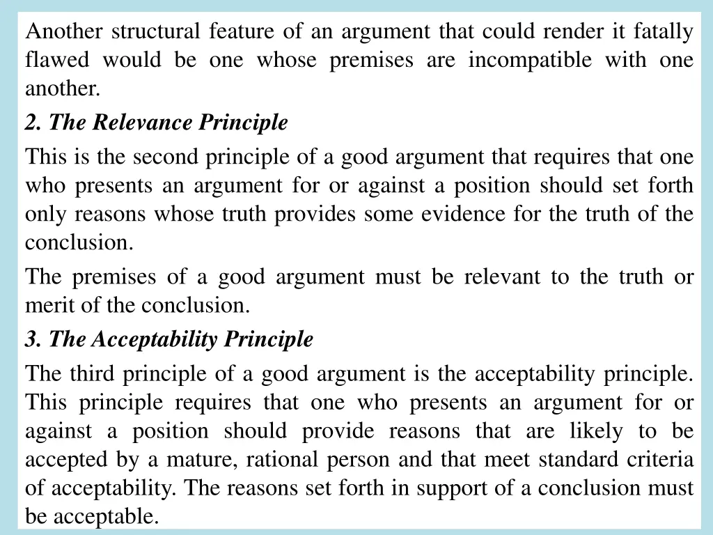 another structural feature of an argument that