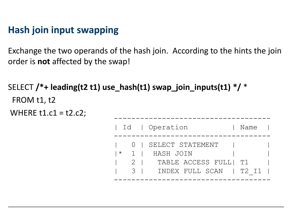 hash join input swapping 1