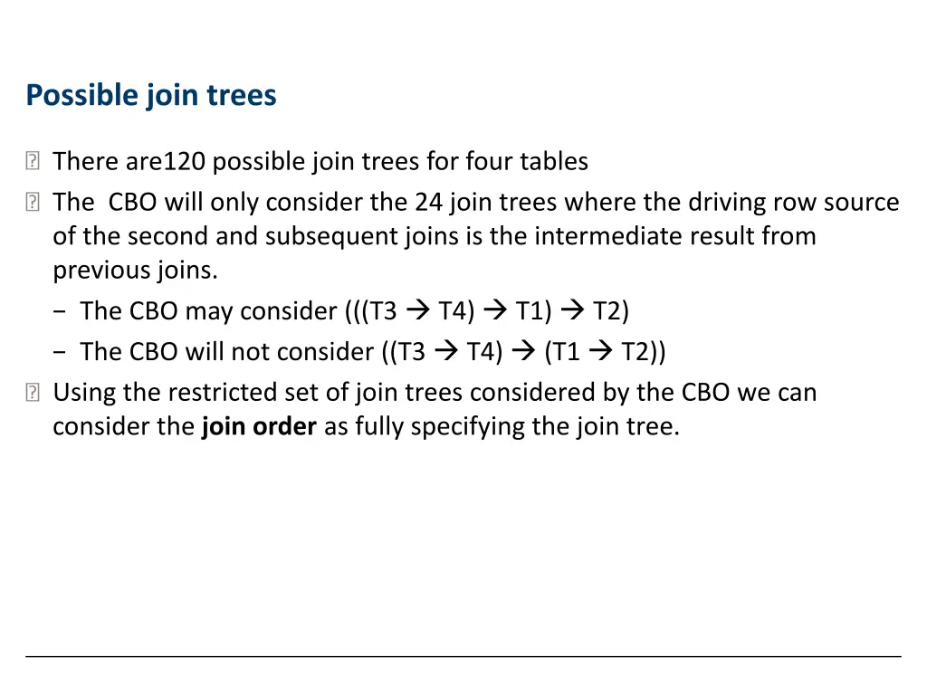 possible join trees
