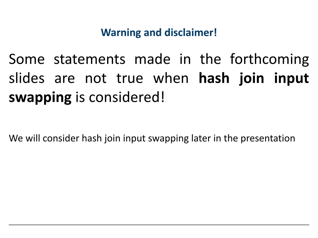 warning and disclaimer