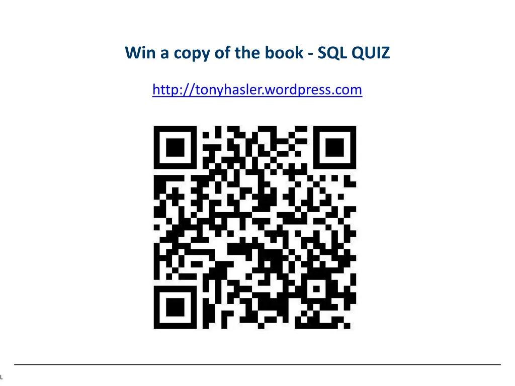 win a copy of the book sql quiz
