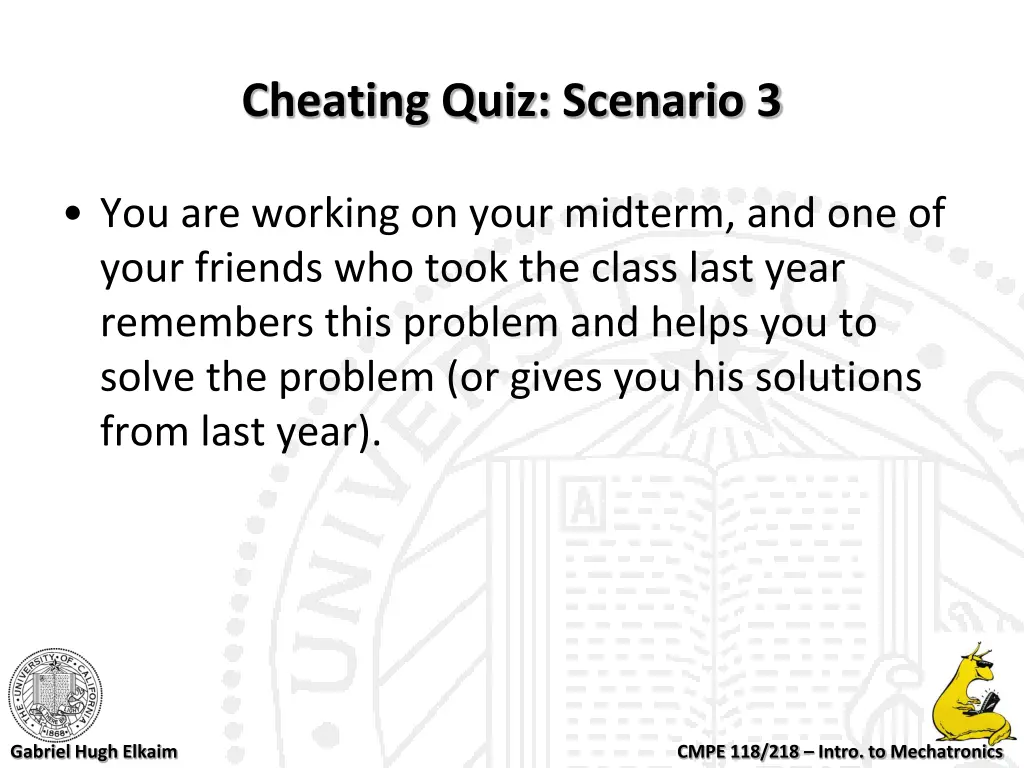 cheating quiz scenario 3