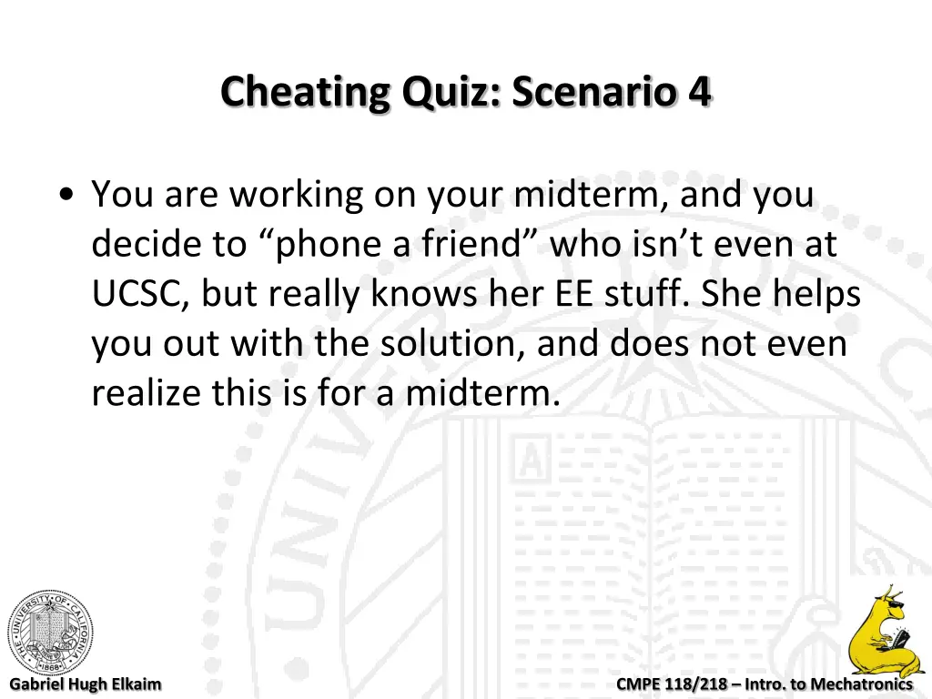 cheating quiz scenario 4