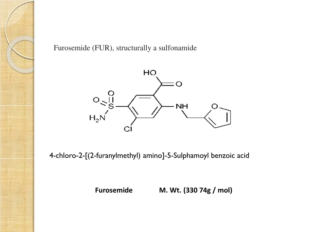 furosemide fur structurally a sulfonamide