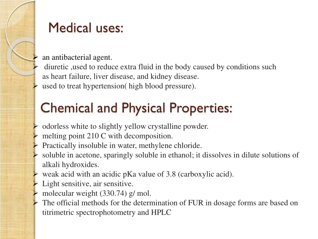 medical uses