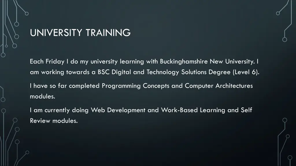 university training