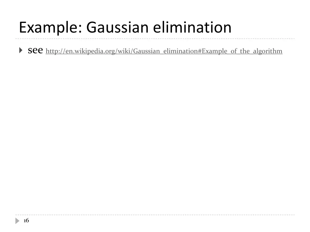 example gaussian elimination