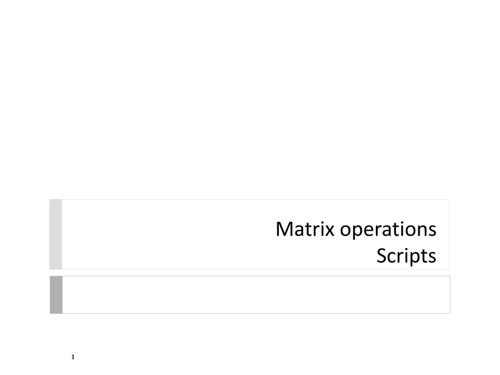 matrix operations