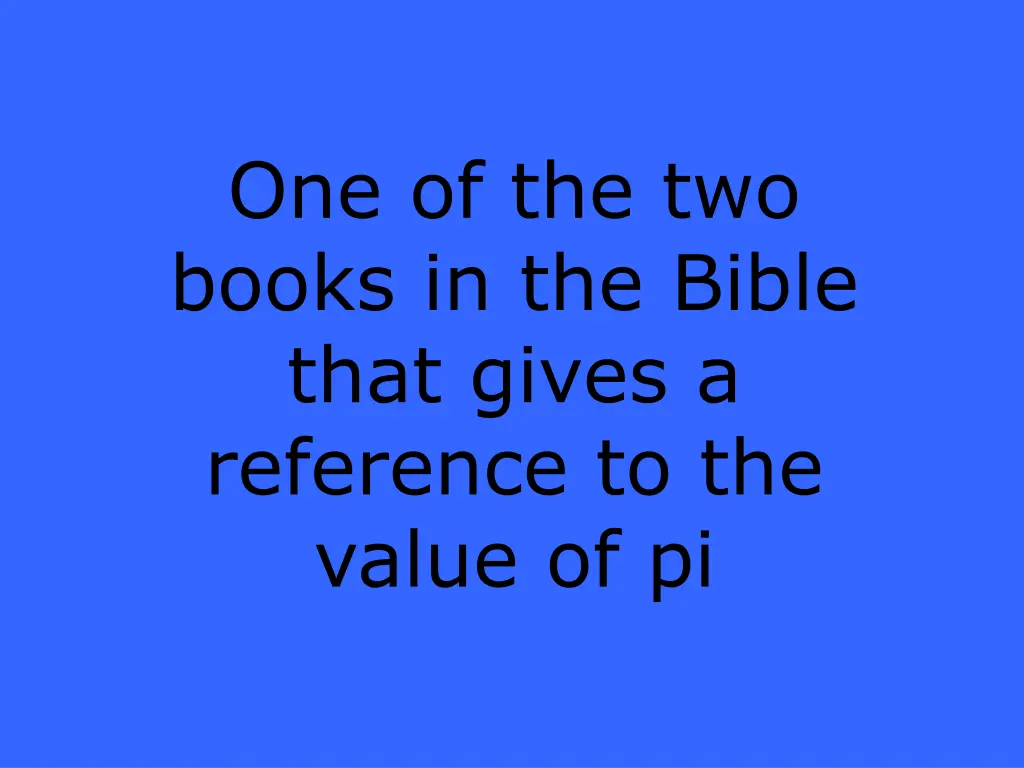 one of the two books in the bible that gives