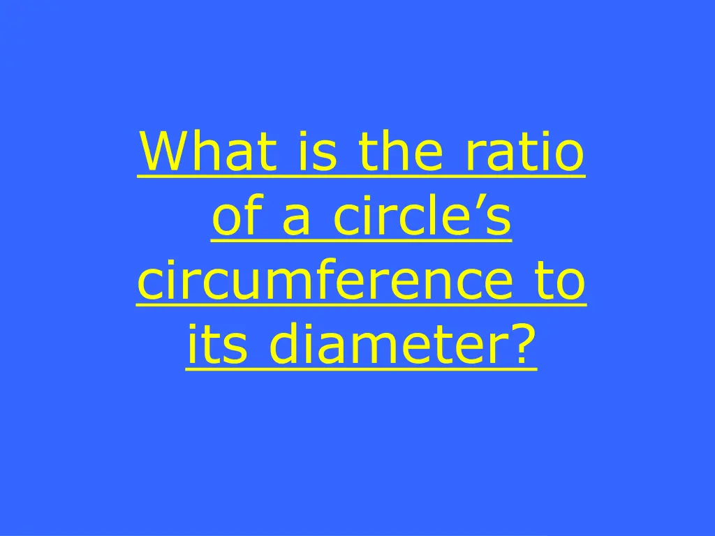 what is the ratio of a circle s circumference