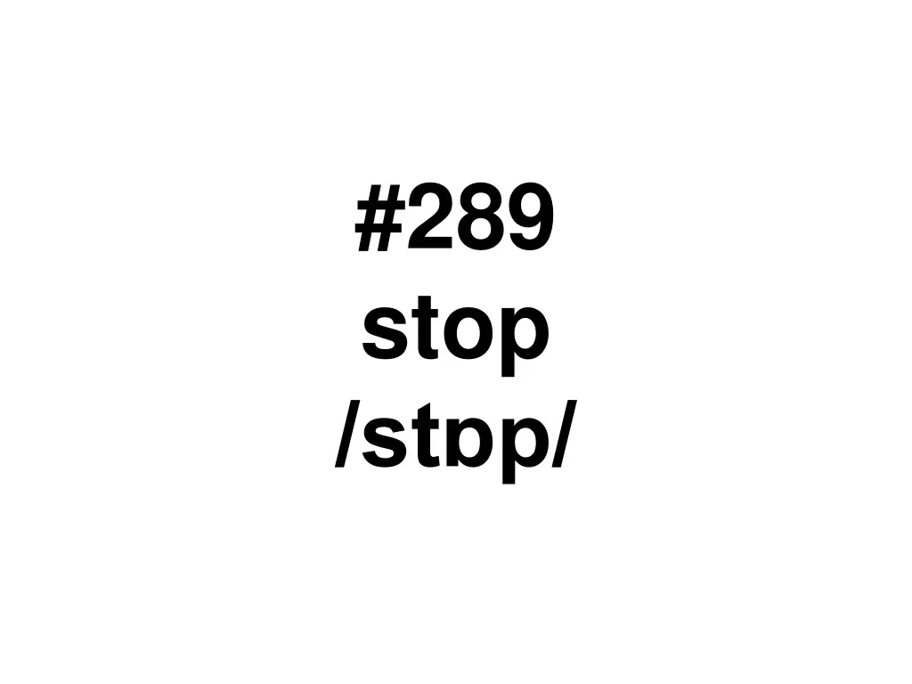 289 stop st p
