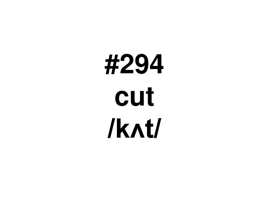 294 cut k t