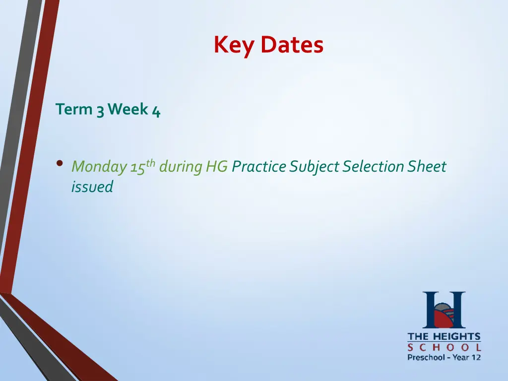 key dates 1